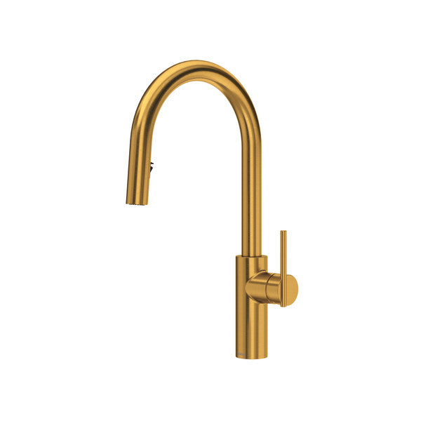 Lateral Pull-Down Kitchen Faucet With C-Spout