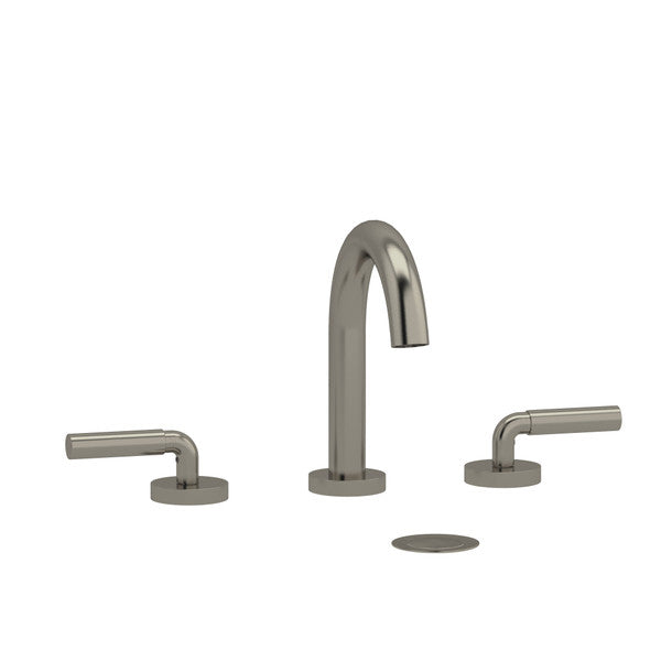 Riu Widespread Bathroom Faucet With C-Spout With Knurled Lever Handles