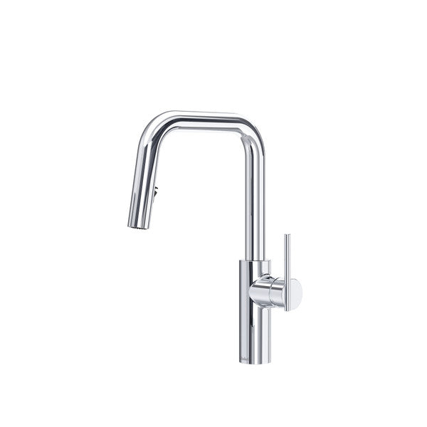 Lateral Pull-Down Kitchen Faucet With U-Spout