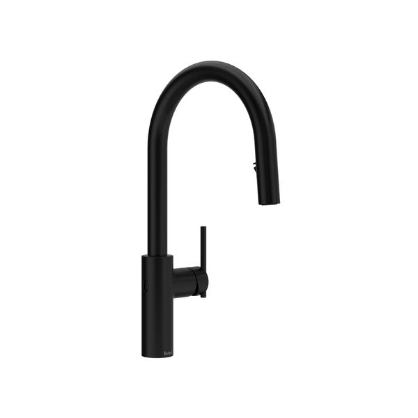 Lateral Pull-Down Touchless Kitchen Faucet With C-Spout