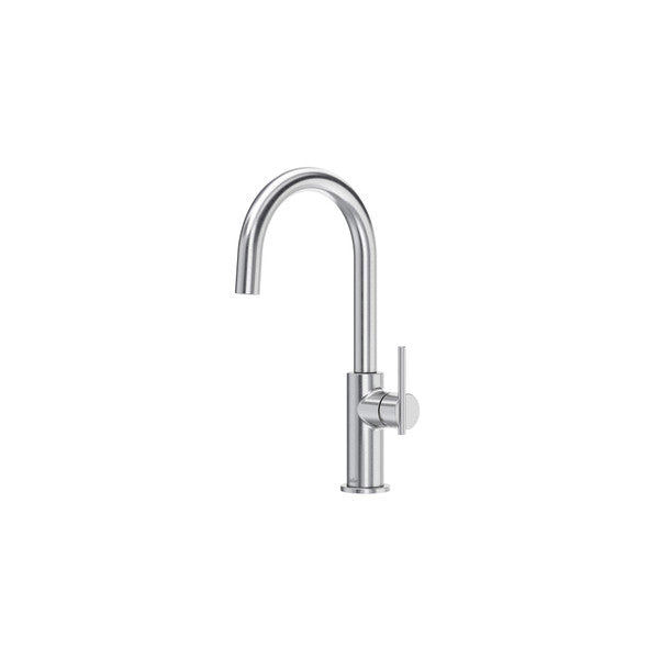 Lateral Bar/Food Prep Kitchen Faucet With C-Spout