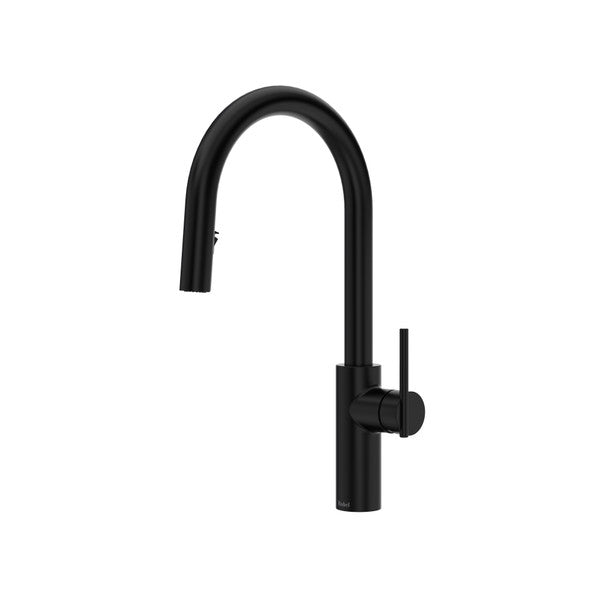 Lateral Pull-Down Kitchen Faucet With C-Spout