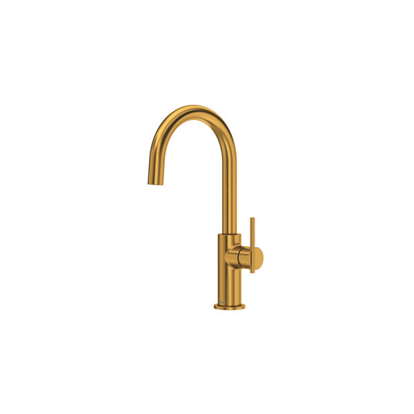 Lateral Bar/Food Prep Kitchen Faucet With C-Spout