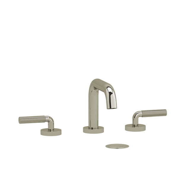 Riu Widespread Bathroom Faucet With U-Spout With Knurled Lever Handle