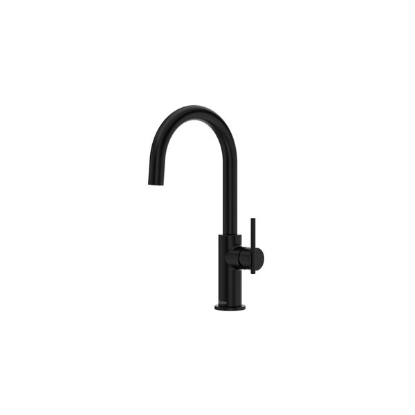 Lateral Bar/Food Prep Kitchen Faucet With C-Spout